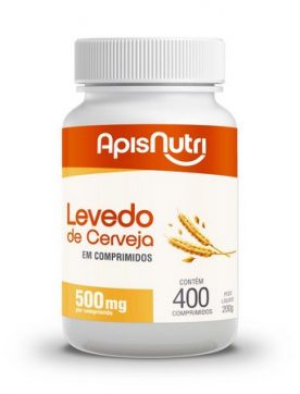 LEVEDO DE CERVEJA EM 400 COMPRIMIDOS DE 500MG APIS NUTRI
